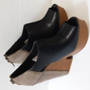 Y2k Steven by Steve Madden newance eather platform sandals size 8M color block